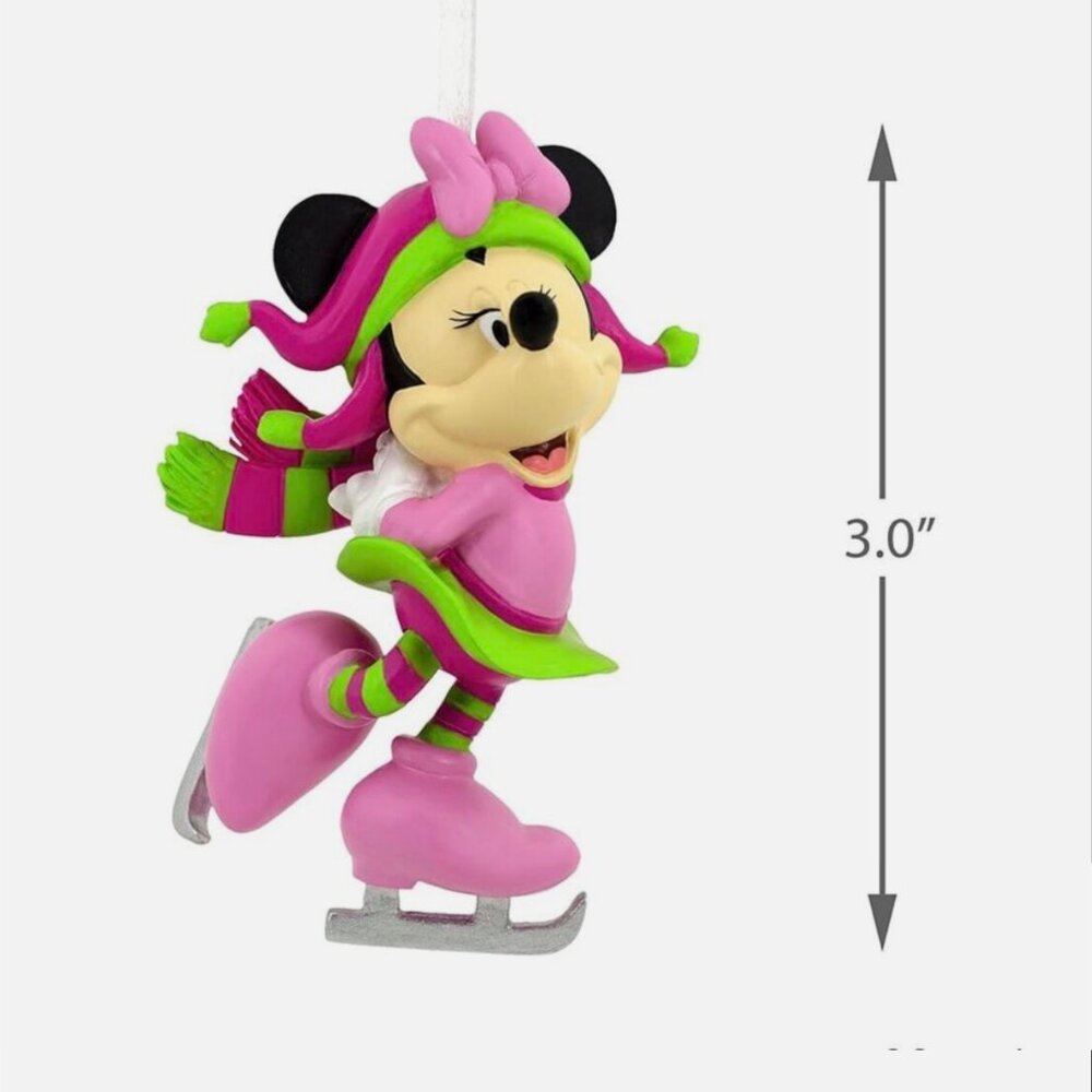 Hallmark Disney Minnie Mouse Skating Collectible Christmas Ornament - Picture 5 of 5
